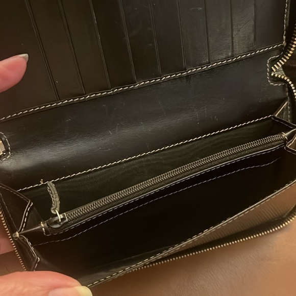 GUCCI Coated Canvas Leather Large Zip Around Wallet BEAUTIFUL - Picture 10 of 14